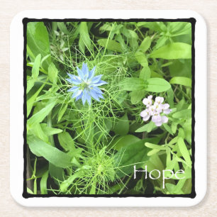 Hoffnung Rechteckiger Pappuntersetzer