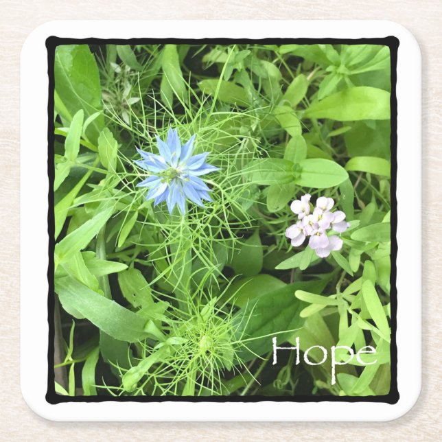 Hoffnung Rechteckiger Pappuntersetzer (Vorderseite)