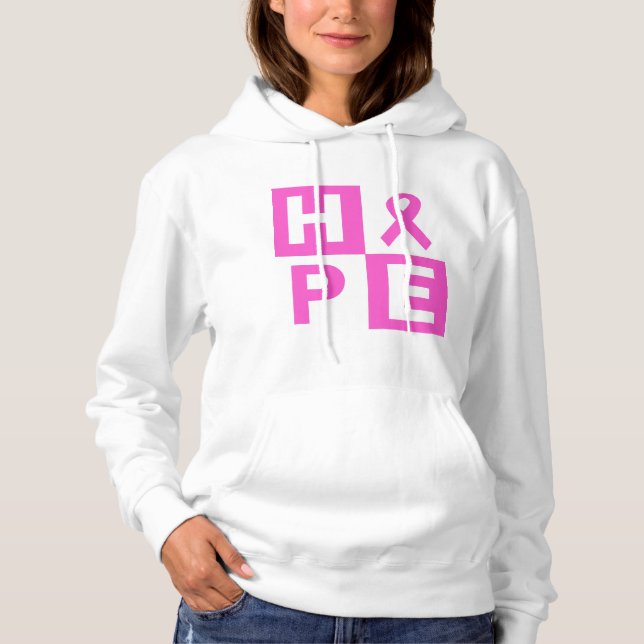 Hoffnung rosa Ribon Hoodie (Vorderseite)