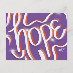 Hoffnung städtischer Glaube Street Art Handletteri Postkarte