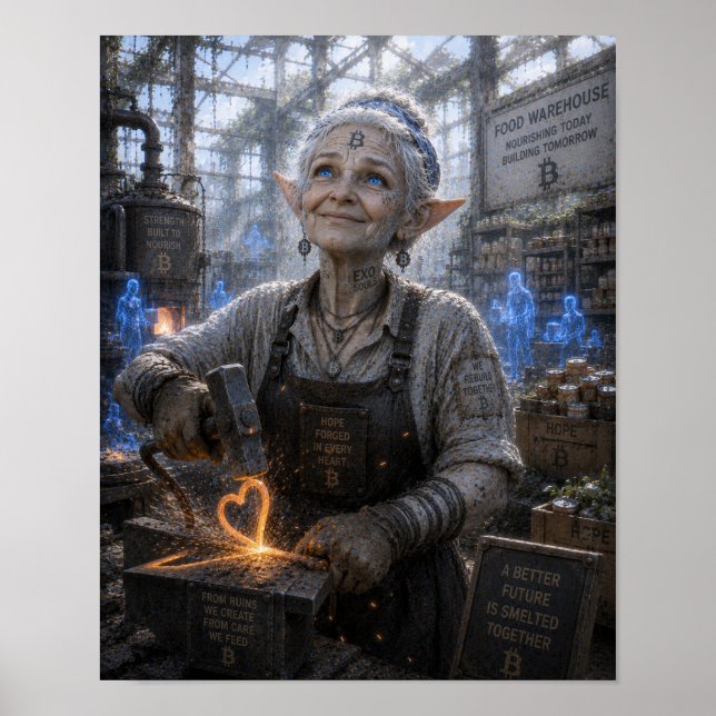 Hoffnung / Stahlarbeiter / Lebensmittel Lager Poster (Vorne)