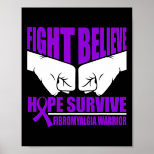 Hoffnung Überleben Fibromyalgie Krieger Poster