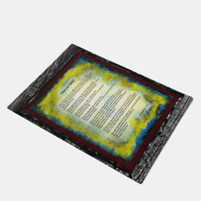 Hoffnung und Erleichterung Fußmatte (Schrägansicht)