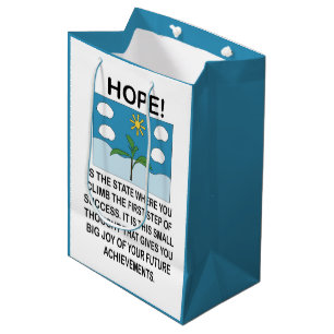 Hoffnung und Inspiration Motivation Mittlere Geschenktüte
