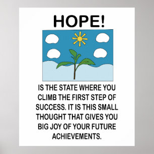 Hoffnung und Inspiration Motivation Poster