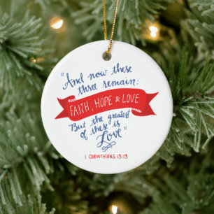 Hoffnung und Liebe 2 Keramik Ornament