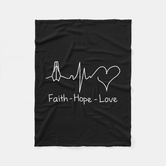 Hoffnung und Liebe Fleecedecke (Vorderseite)