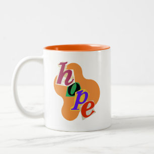 "Hoffnung und Positivität einbringen!" Zweifarbige Tasse