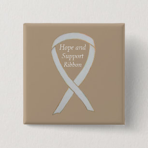 Hoffnung und Unterstützung für das White Ribbon-Bu Button