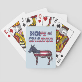 Hoffnung und Veränderung demokratischer Donkey-Kar Spielkarten