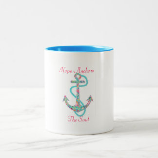 Hoffnung verankert das Soul Zweifarbige Tasse