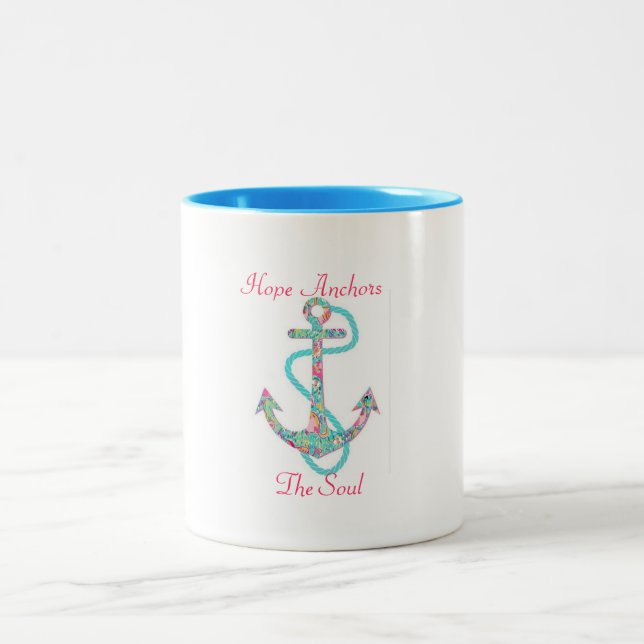 Hoffnung verankert das Soul Zweifarbige Tasse (Mittel)