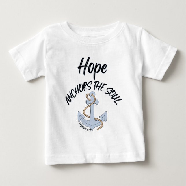Hoffnung verkündet das Bibelangebot des Souls Baby T-shirt (Vorderseite)