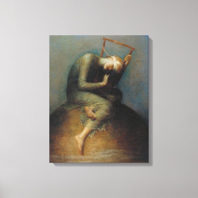 Hoffnung (von George Frederick Watts) Leinwanddruck (Vorderseite)