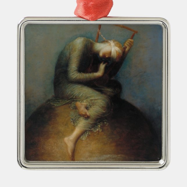 Hoffnung (von George Frederick Watts) Ornament Aus Metall (Vorne)