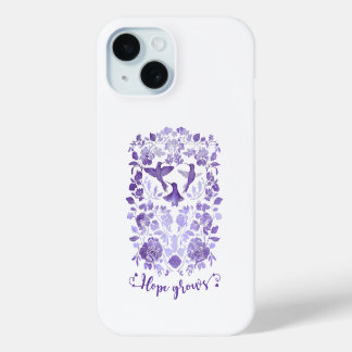 Hoffnung wächst - Lavendel Linocut Bird Inspiratio Case-Mate iPhone Hülle