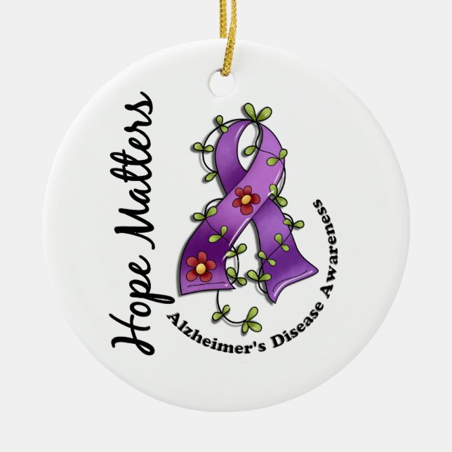 Hoffnungs-Angelegenheits-Alzheimer des Keramik Ornament (Vorne)