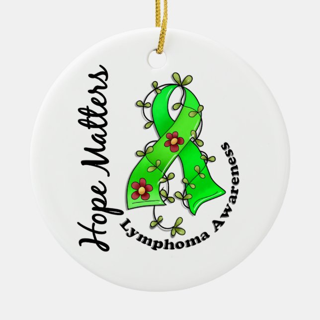Hoffnungs-Angelegenheits-Lymphom des Blumen-Band-4 Keramikornament (Vorne)