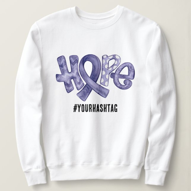 Hoffnungs-Bewusstseins-Schleife Personalisierter H Sweatshirt (Design vorne)