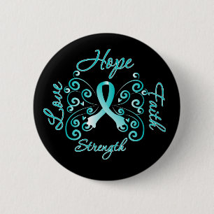 Hoffnungs-Glauben-Liebe-Stärken-Gebärmutterkrebs Button