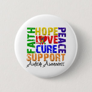 Hoffnungs-Liebe-Heilungs-Autismus-Bewusstsein Button