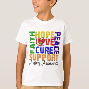 Hoffnungs-Liebe-Heilungs-Autismus-Bewusstsein T-Shirt