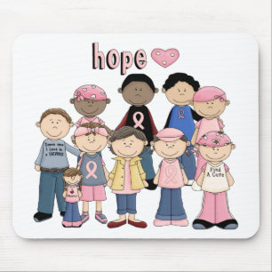 Hoffnungs-rosa Band Mousepad