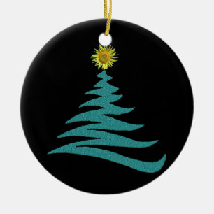 Hoffnungs-Weihnachtsbaum-Verzierung - rund Keramik Ornament