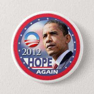 Hoffnungs-wieder/Obama 2012 Button