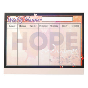 Hoffnungs-Wochenplanerbögen Notizblock