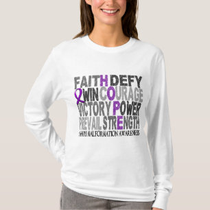 Hoffnungs-Wort-Collage Chiari Missbildung T-Shirt