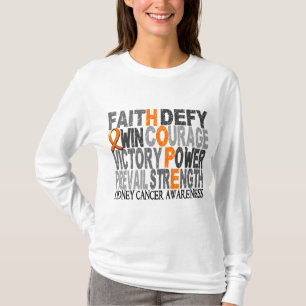Hoffnungs-Wort-Collagen-Nieren-Krebs T-Shirt