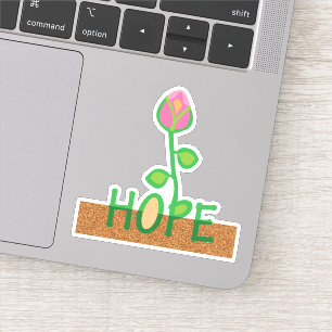 Hoffnungsblume, die aus einem Samen wächst Aufkleber