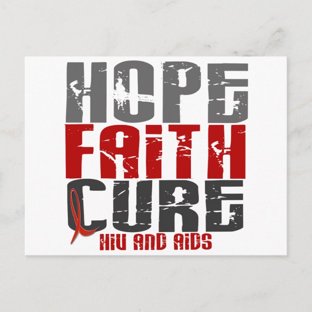 HOFFNUNGSGEFÜHL HIV/AIDS-T - Shirt & Bekleidung Postkarte (Vorderseite)