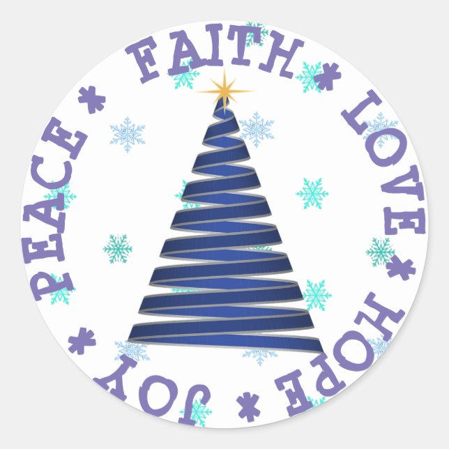 HOFFNUNGSGEFÜHL LIEBE JOY CHRISTMAS STICKER (Vorderseite)