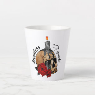 Hoffnungslose Romantik - Gotischer Schädel, Rote R Milchtasse