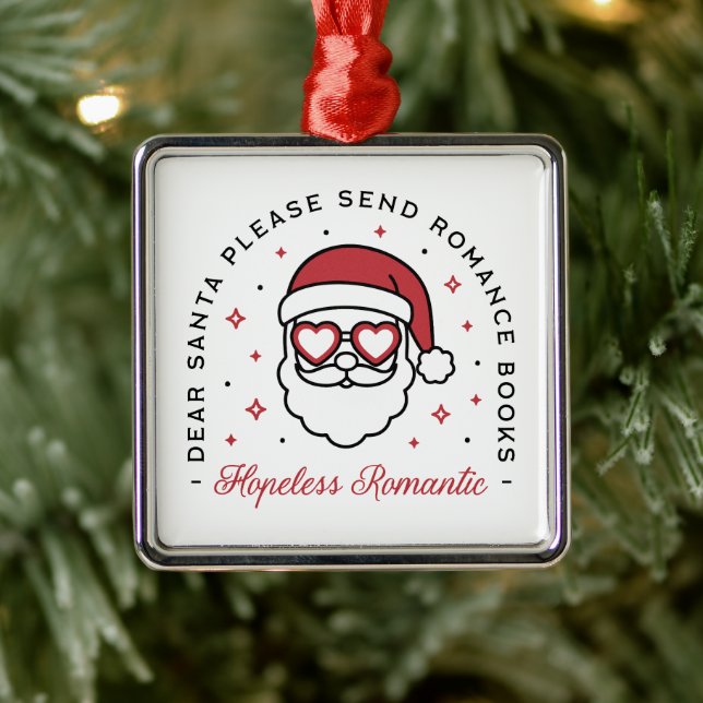 Hoffnungslose Romantik lieber Weihnachtsmann Liebh Ornament Aus Metall (Baum)