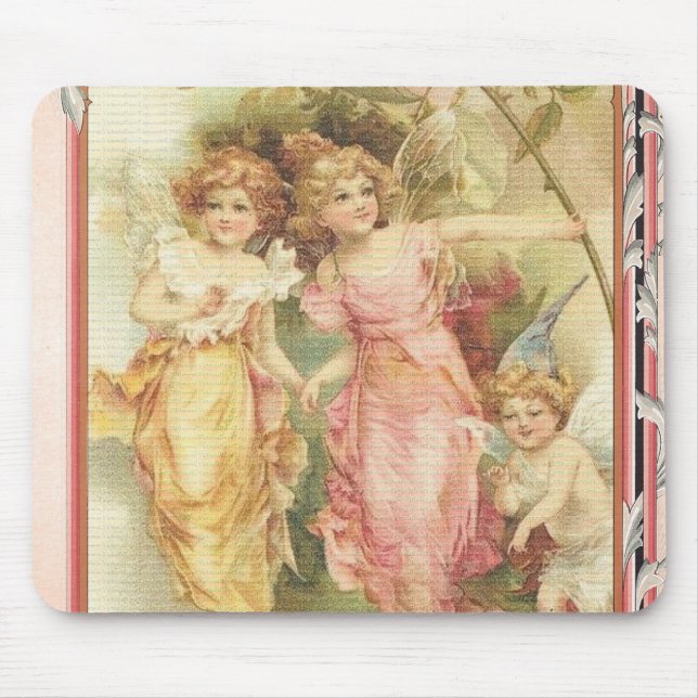 Hoffnungsvoll - Engel u. Blumen Mousepad (Vorne)