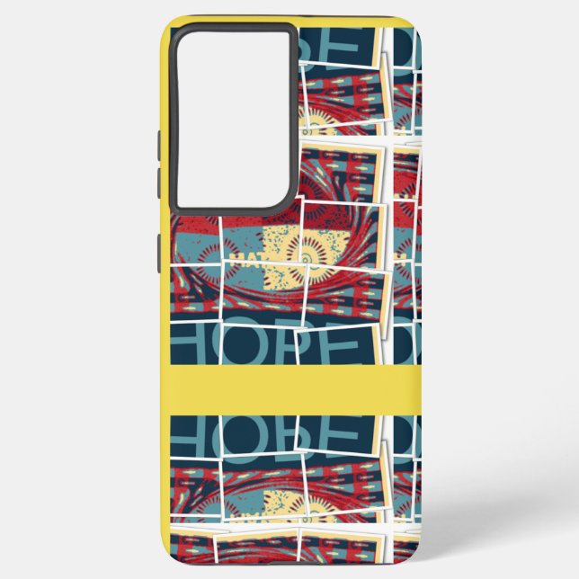 Hoffnungsvolle Eleganz: Schöne Phrase Pop Kunst Samsung Galaxy Hülle (Rückseite)