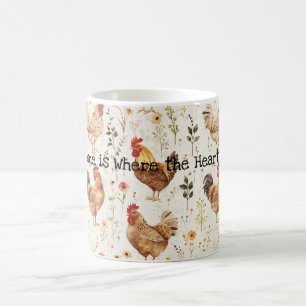 Hofhähne Blumiges Zuhause Herz Kaffeetasse