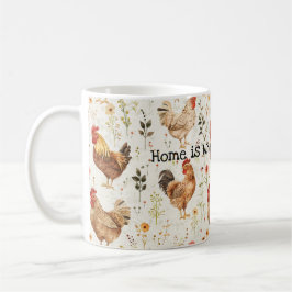 Hofhähne Blumiges Zuhause Herz Kaffeetasse