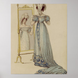 Hofkleid, Modeplatte von Ackermann's Reposi Poster