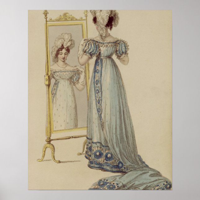 Hofkleid, Modeplatte von Ackermann's Reposi Poster (Vorne)