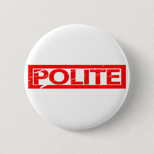 Höfliche Briefmarke Button