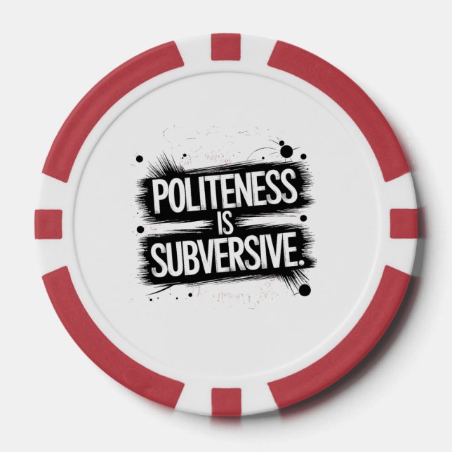 Höflichkeit ist subversiv pokerchips (Vorderseite)