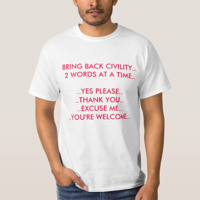 HÖFLICHKEITS-SHIRT T-Shirt (Vorderseite)