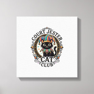 Hofnarr Katze Lustige Katzenliebhaber Design - Hof Leinwanddruck