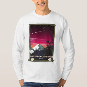Höfuðborgarsvæði Island Reiseplakat T-Shirt