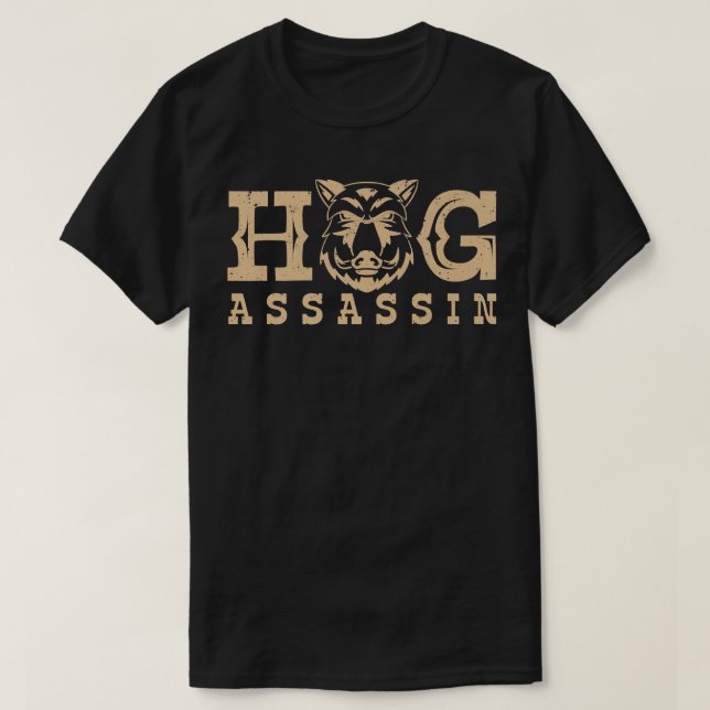 Hog Assassin Wildschwein Schweinejagd Premium T-Shirt (Design vorne)