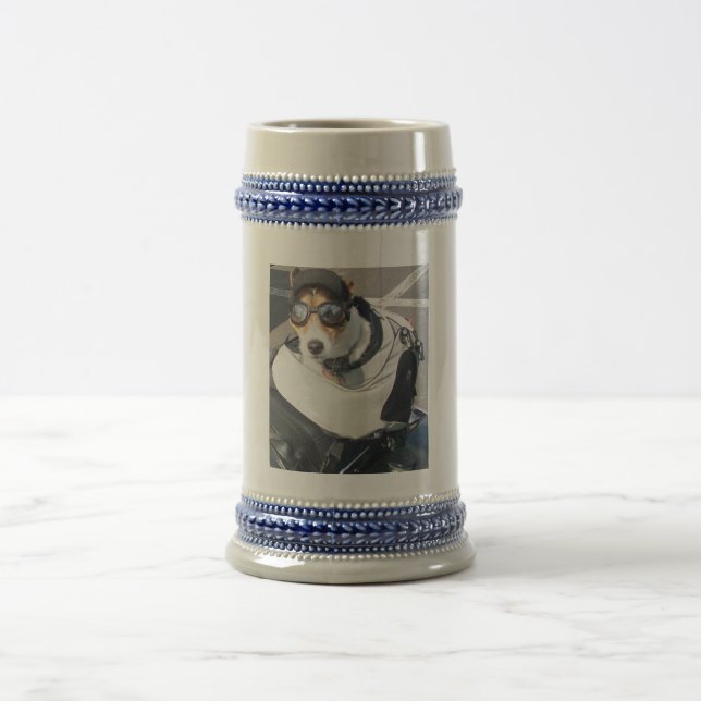 Hog Dog auf Motorrad Bierglas (Mittel)